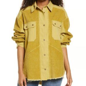 Thread and Supply Shacket Size Medium Button Front Corduroy Shirt Oversized